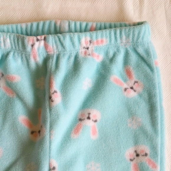 george winter bunny fleece footed pants 6-12 months baby girl - Picture 3 of 5
